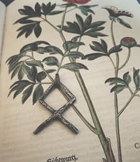 Image 1 of OTHALA sterling silver rune pendant