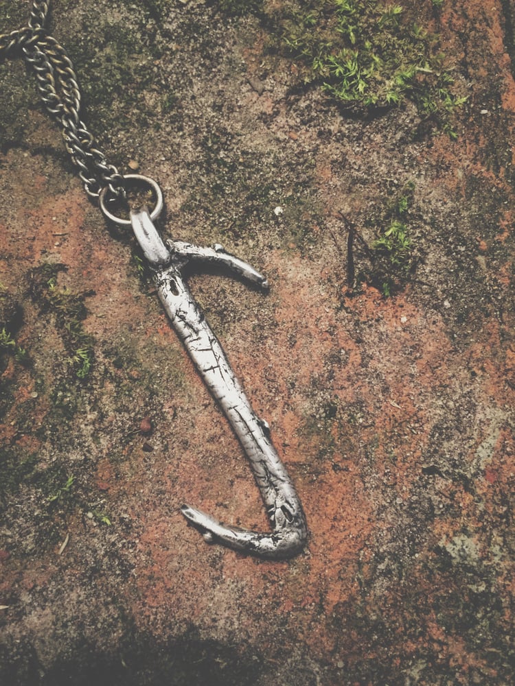 WOLF Bind Rune sterling silver pendant | Darkwood Jewelry