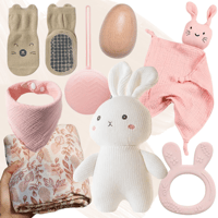 Image 2 of Baby Hamper Pink leaves/ Bunny
