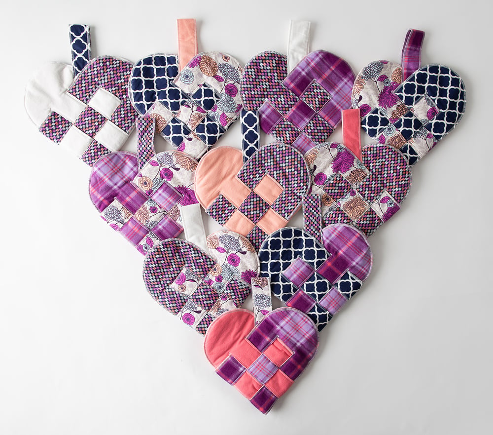 Image of Purple Plaid Heart Stockings, one-of-a-kind, optional custom embellishment