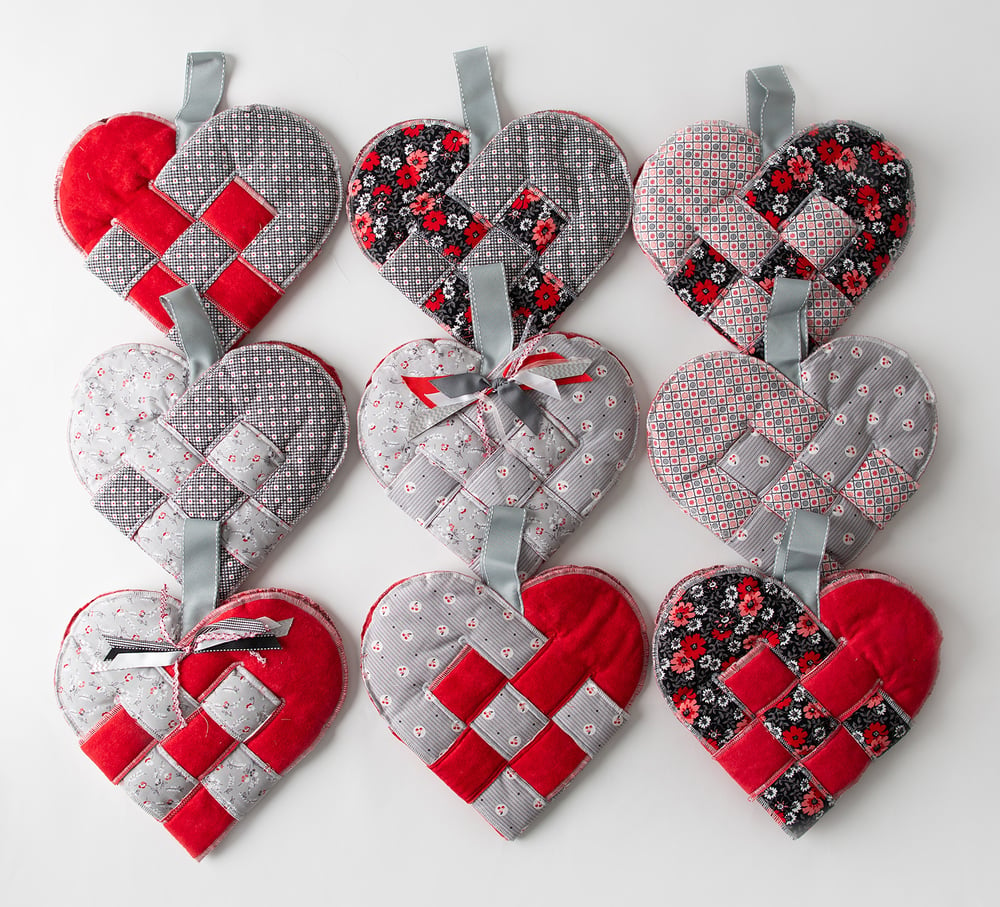 Image of Vintage Print Heart Stockings, one-of-a-kind, optional custom embellishment