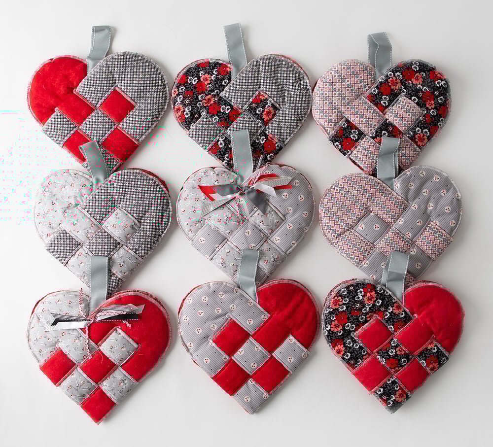 Image of Vintage Print Heart Stockings, one-of-a-kind, optional custom embellishment