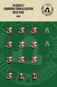 Image 2 of FR Coach Edinburgh Tram Allocation Decal Packs