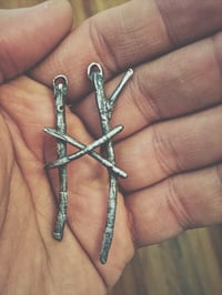 Image 2 of MANNAZ sterling silver rune pendant