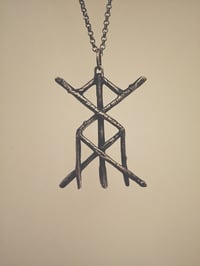 Image 3 of HEALTH & VITALITY sterling silver bind rune pendant