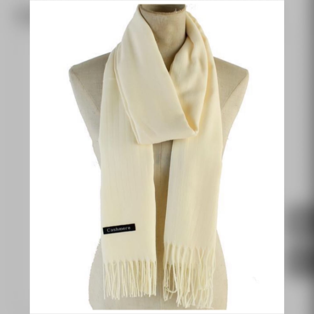 Image of Ivory Cashmere Scarf 