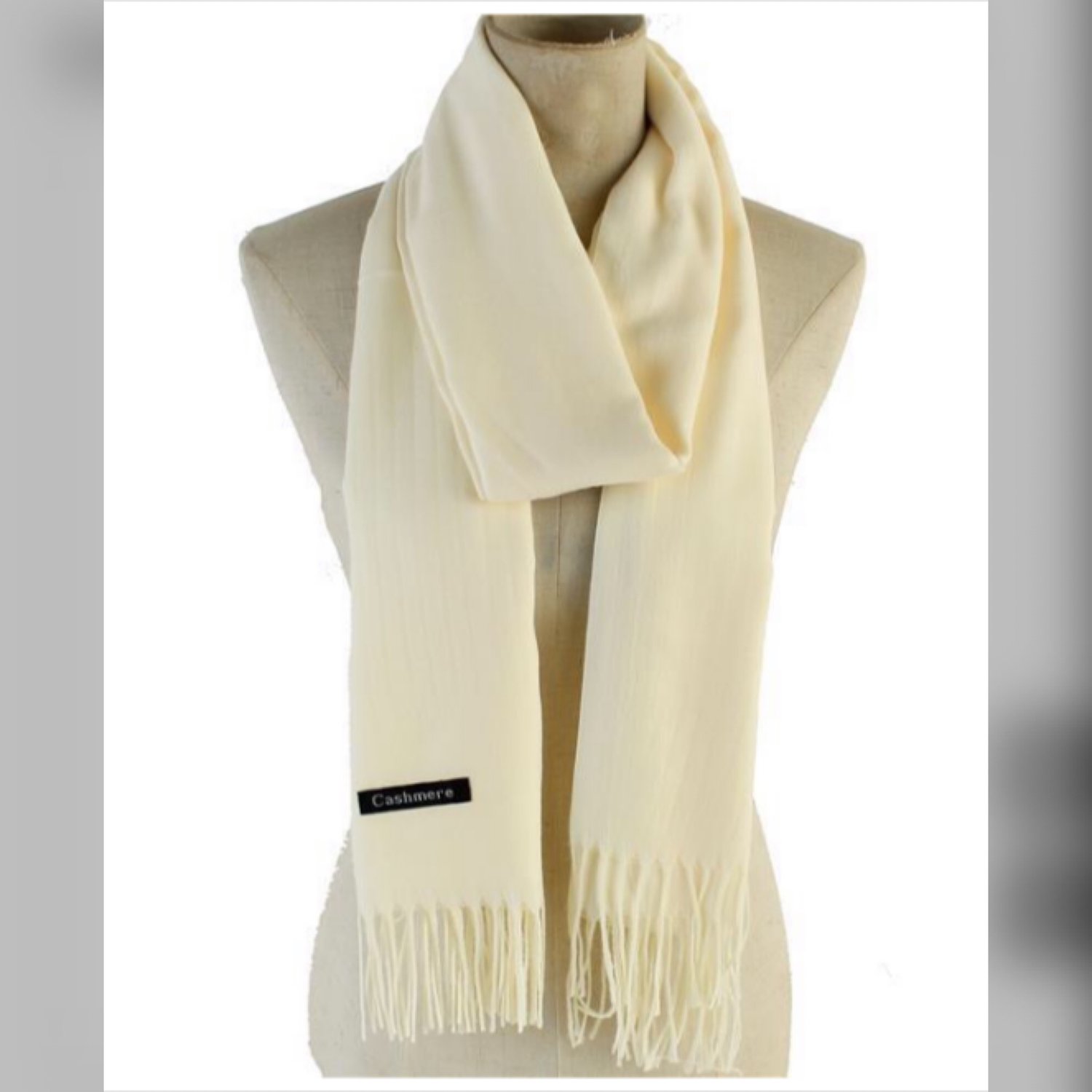 Image of Ivory Cashmere Scarf 