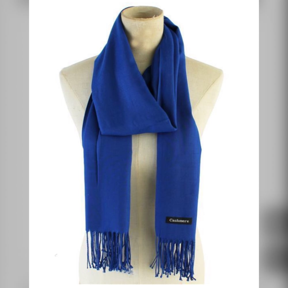 Image of Royal Blue Cashmere Scarf 