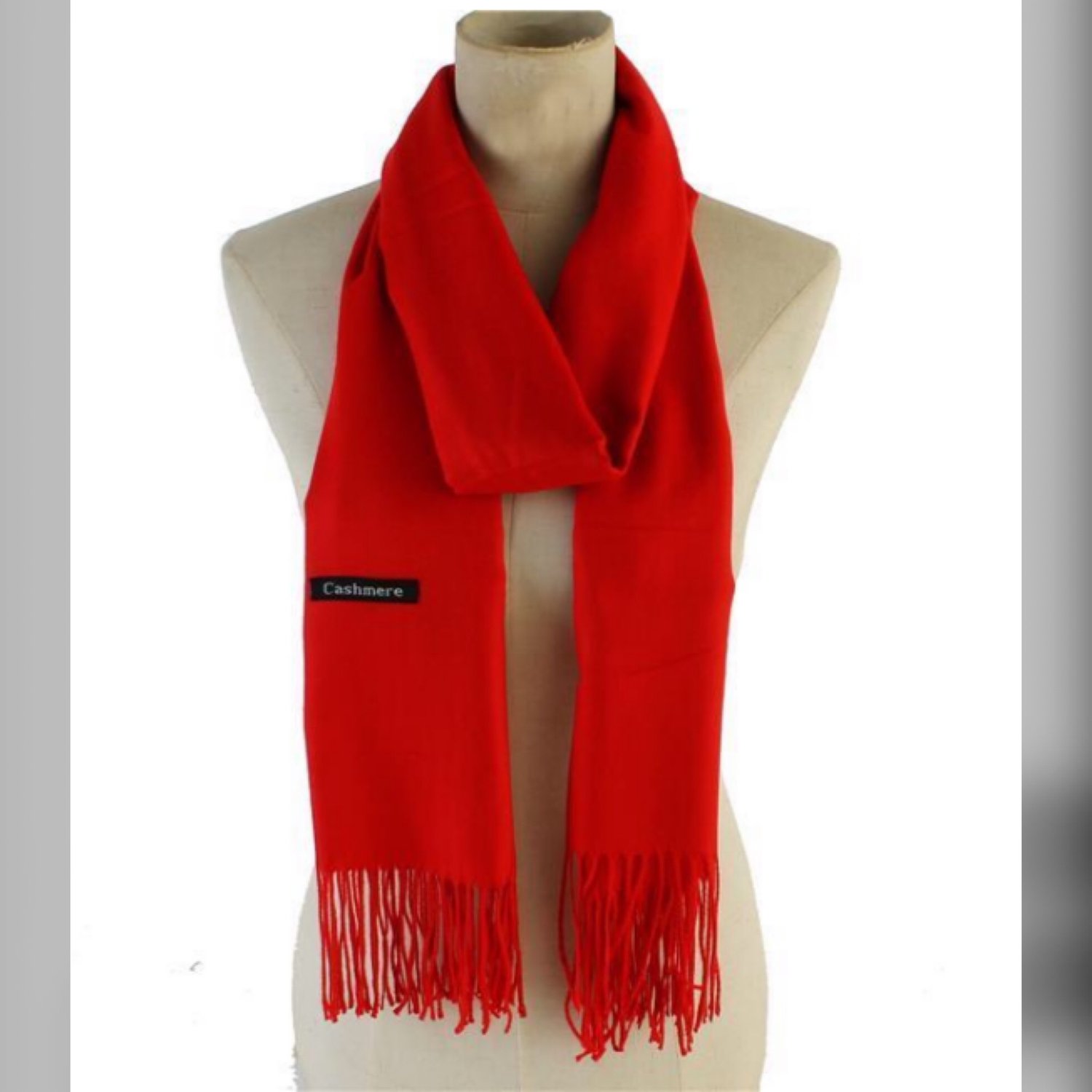 Image of Red Cashmere Scarf 