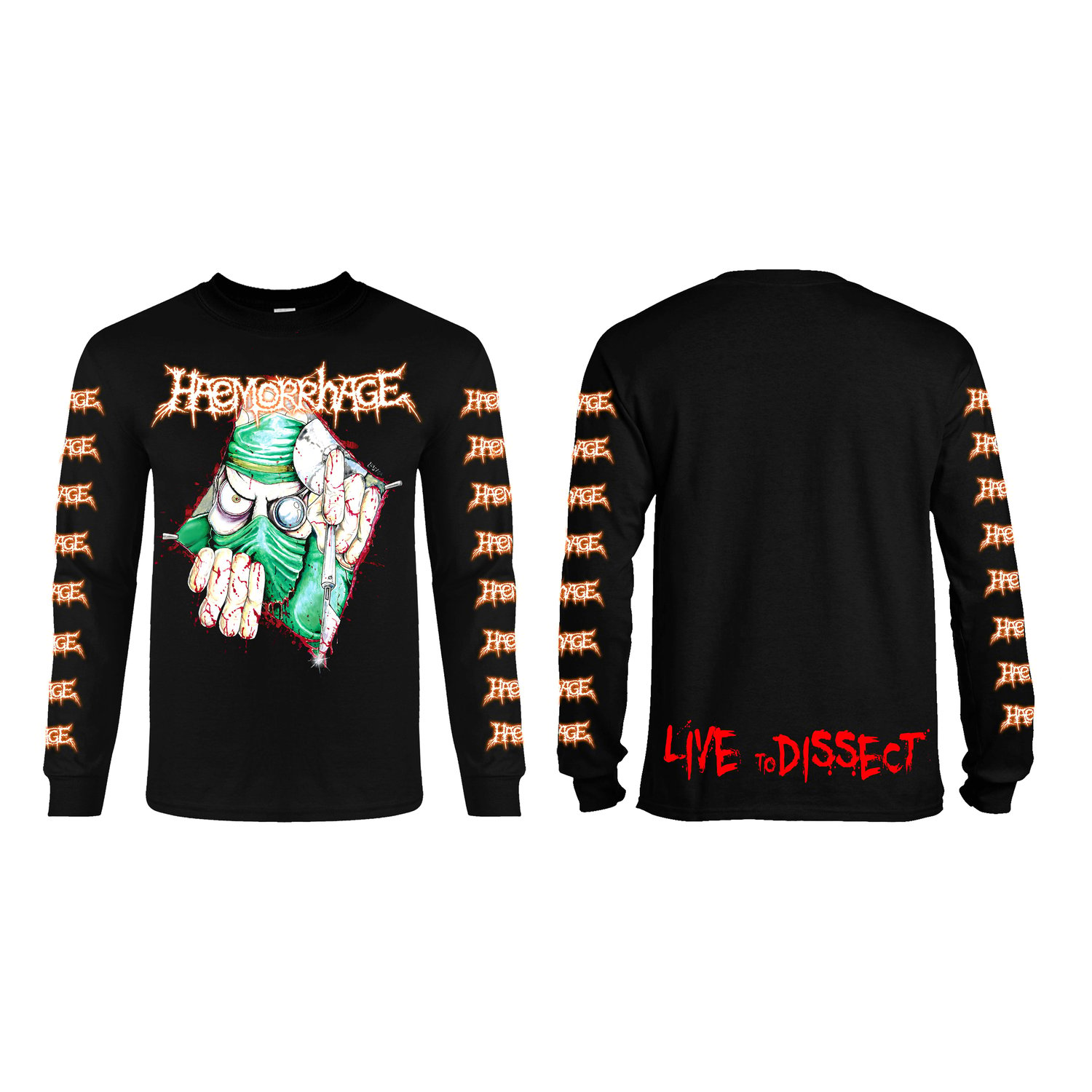 Image of HAEMORRHAGE - Merch Single Item (SS/LS) & Bundle Package (SS/LS + Tape)