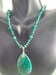 Image of GREEN AGATE PENDANT NECKLACE SET