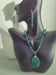 Image of GREEN AGATE PENDANT NECKLACE SET