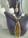 Image of LARGE DARK YELLOW AGATE PENDANT NECKLACE SET