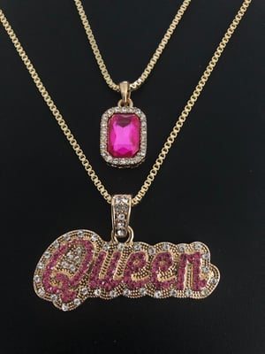 Image of Pink Stone / Queen set