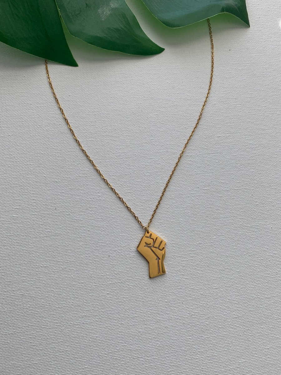 POWER • Stainless Steel Fist Necklace Nirvana Wild