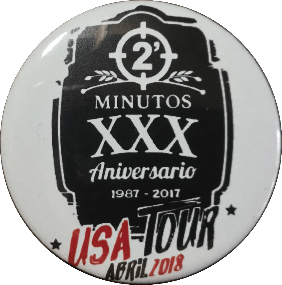 Image of Pin, 2Minutos 30 Aniversario USA Tour 1987-2017