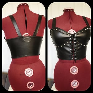 Image of Studded fauxleather top