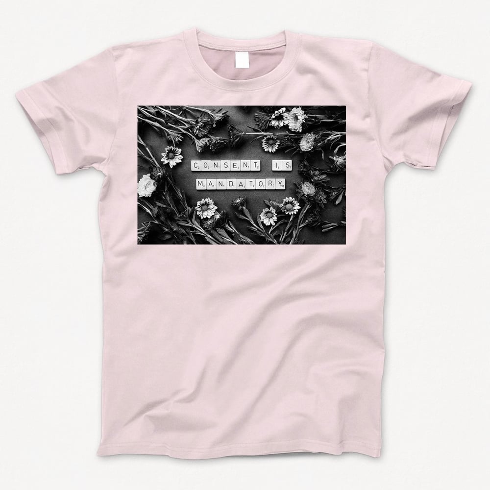 'CONSENT IS MANDATORY' TSHIRT (dusty pink)