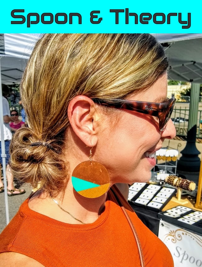 Acrobat Gold Dipped Color Block Earrings