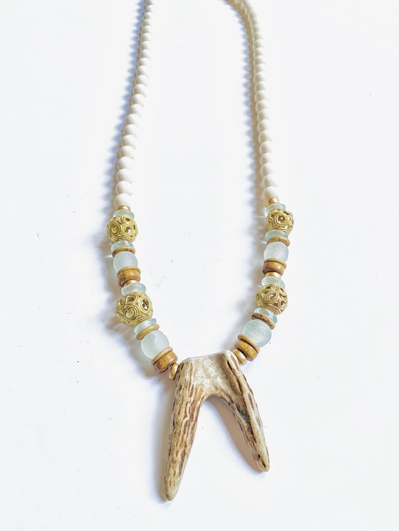 Image of Forked Deer Antler Necklace