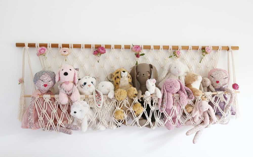 Image of Macrame Stuffed Toy Hanger 