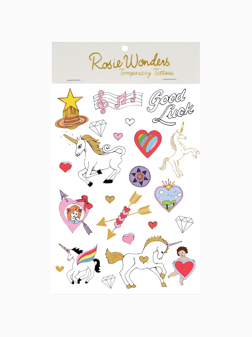 Mini Unicorns A6 Temporary Tattoos