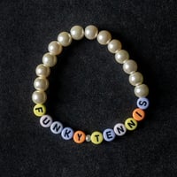 Image 1 of ‘Funky Tennis’ vintage glass pearl bracelet 