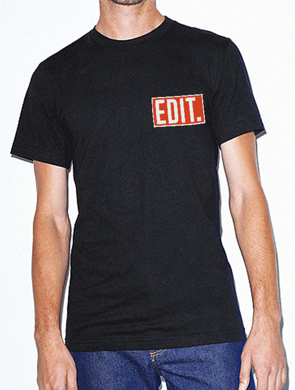 Image of EDIT. Streetwear Classic Logo Tee - Black