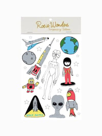 Image 1 of Space A6 Temporary Tattoos