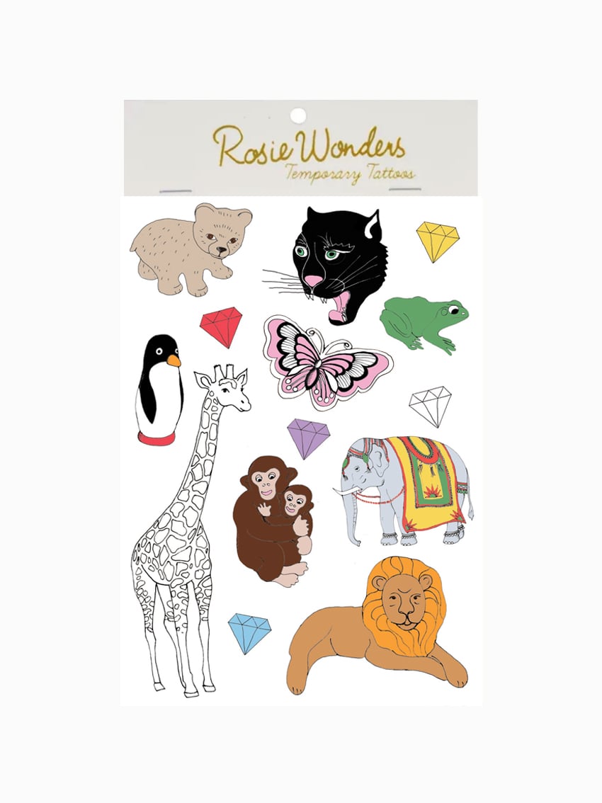 Animals A6 Temporary Tattoos