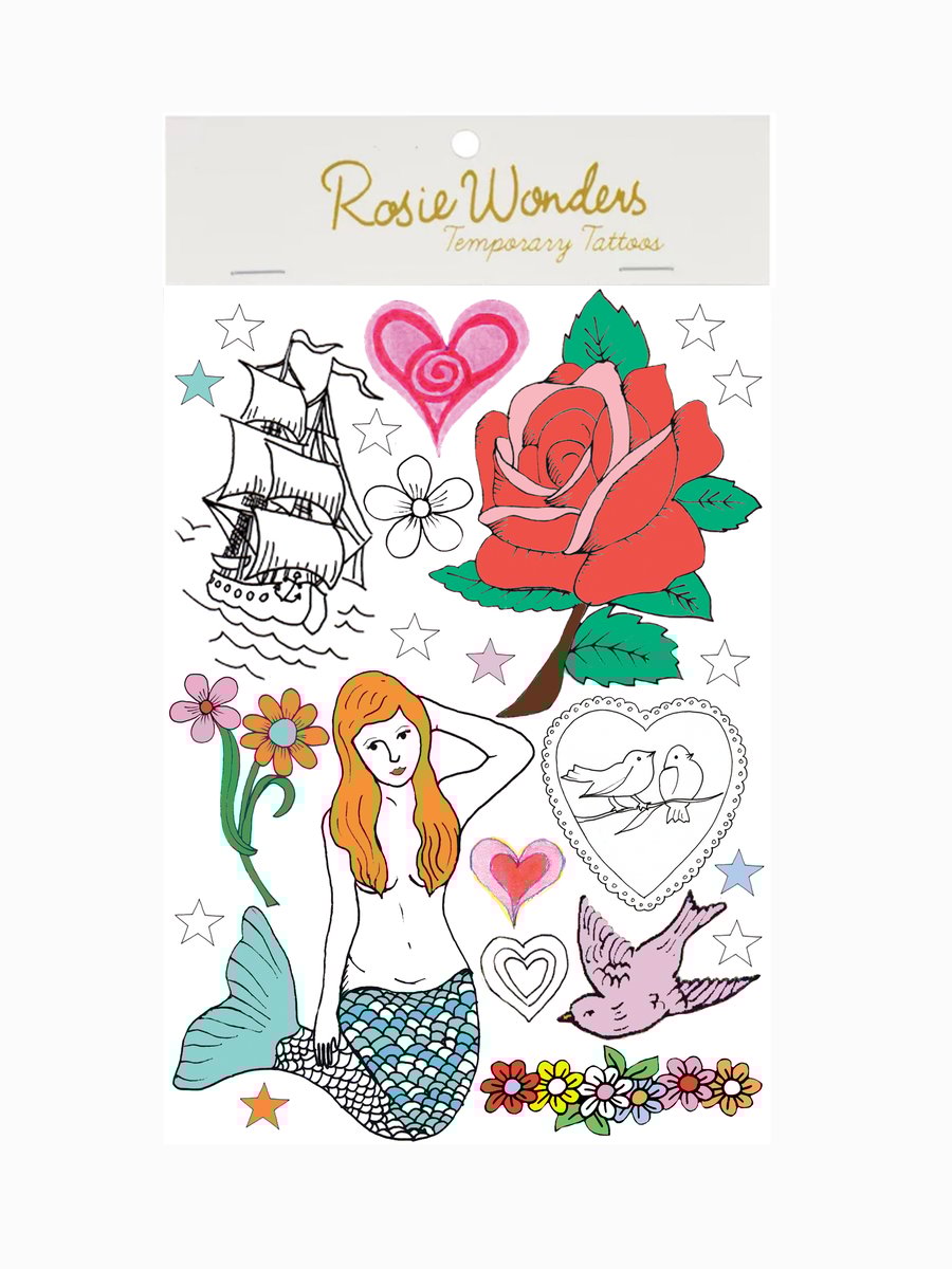 Mermaid Temporary Tattoos Rosie Wonders