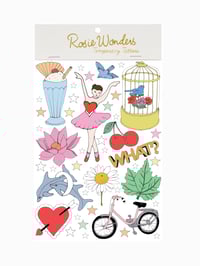 Image 1 of Ballerina Tattoos with gold & silver foil