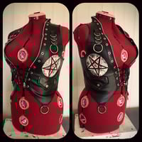Image 1 of Vest with pentagrams, studs and ring-details