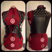 Image 2 of Vest with pentagrams, studs and ring-details