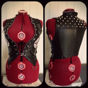 Image of Vest with pentagrams, studs and ring-details
