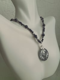 Image 2 of HEMATITE LION PENDANT NECKLACE