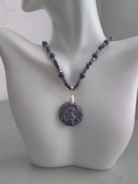 Image 1 of HEMATITE LION PENDANT NECKLACE