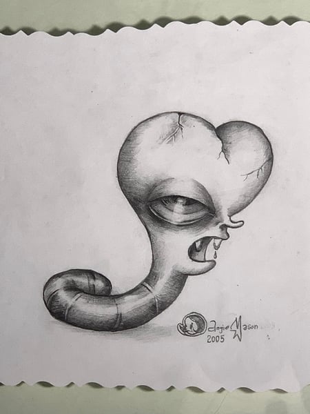 Image of Heart Worm - original sketch 