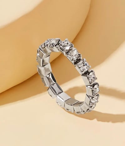 Image of EYE Sparkle Midi Rhinestone Rings 