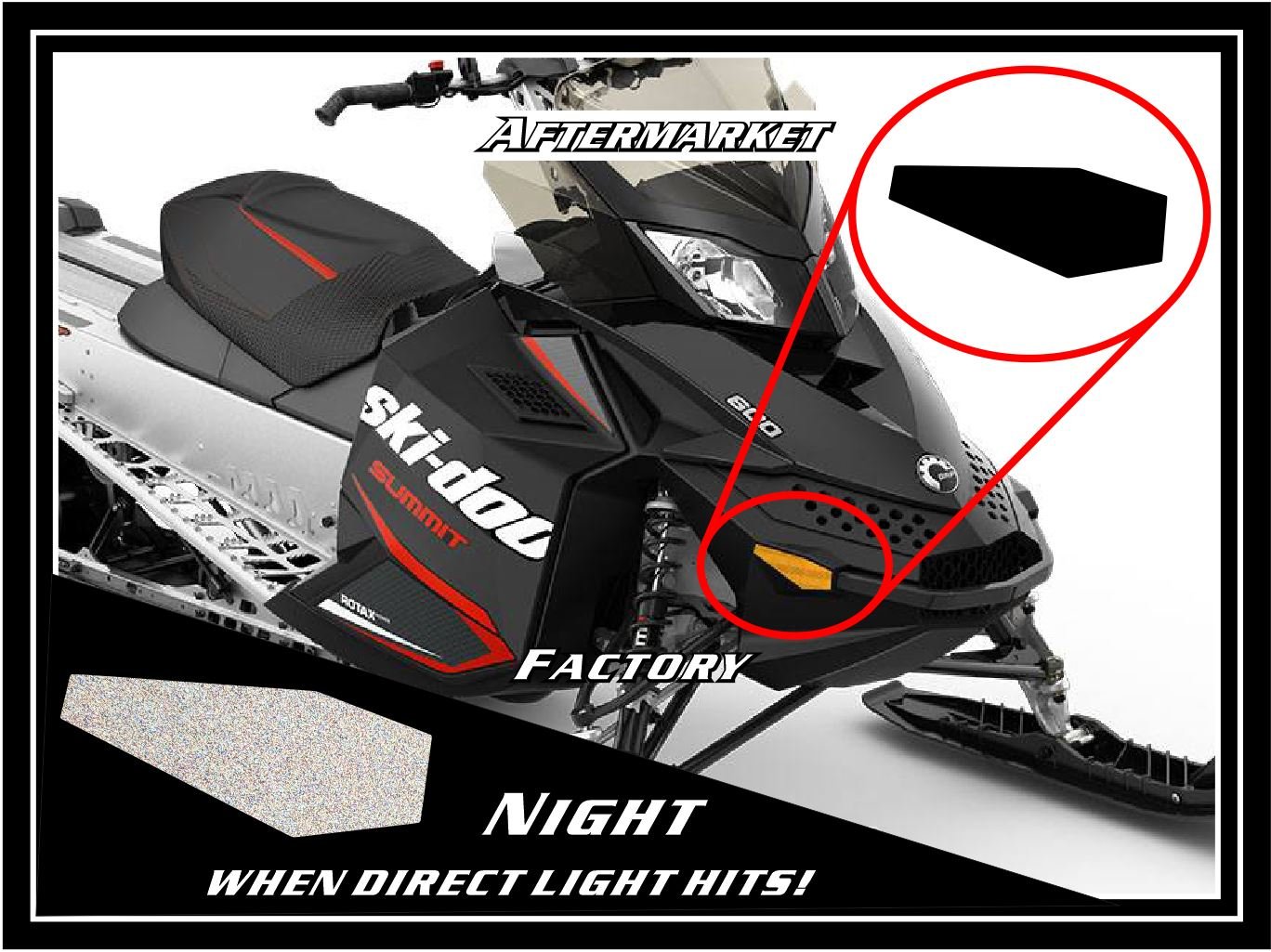 Image of FRONT SKI-DOO BLACK REFLECTORS - #520000718