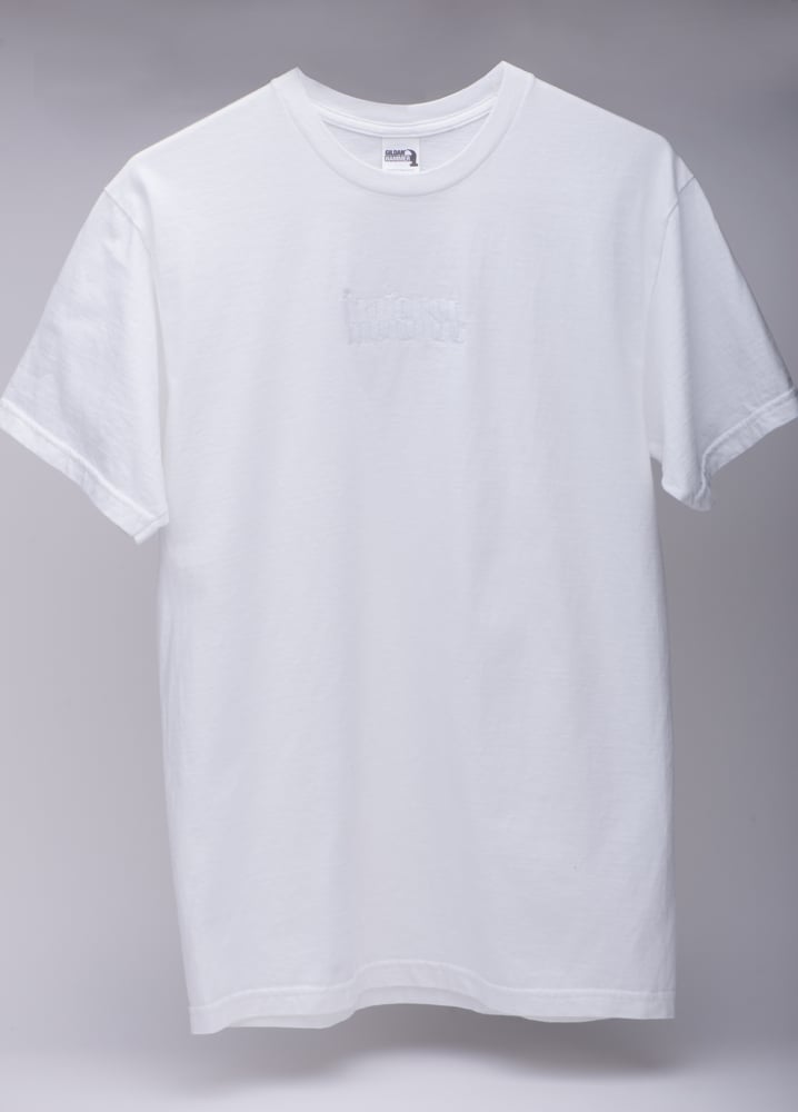 Image of EMBROIDERED LOGO TEE WHITE