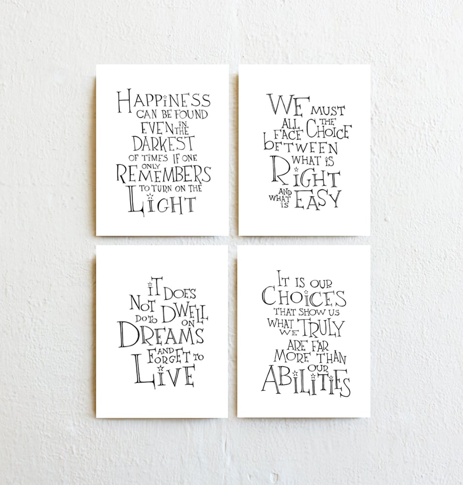 Image of Harry Potter Quotes Set of 4