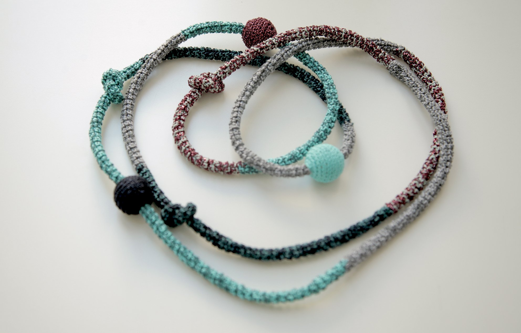 Image of Turquoise-Purple Snake Necklace