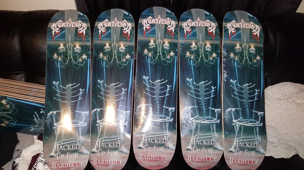Mortician Hacked Up For Barbecue Skatedeck In Stock Gutter Christ Productions