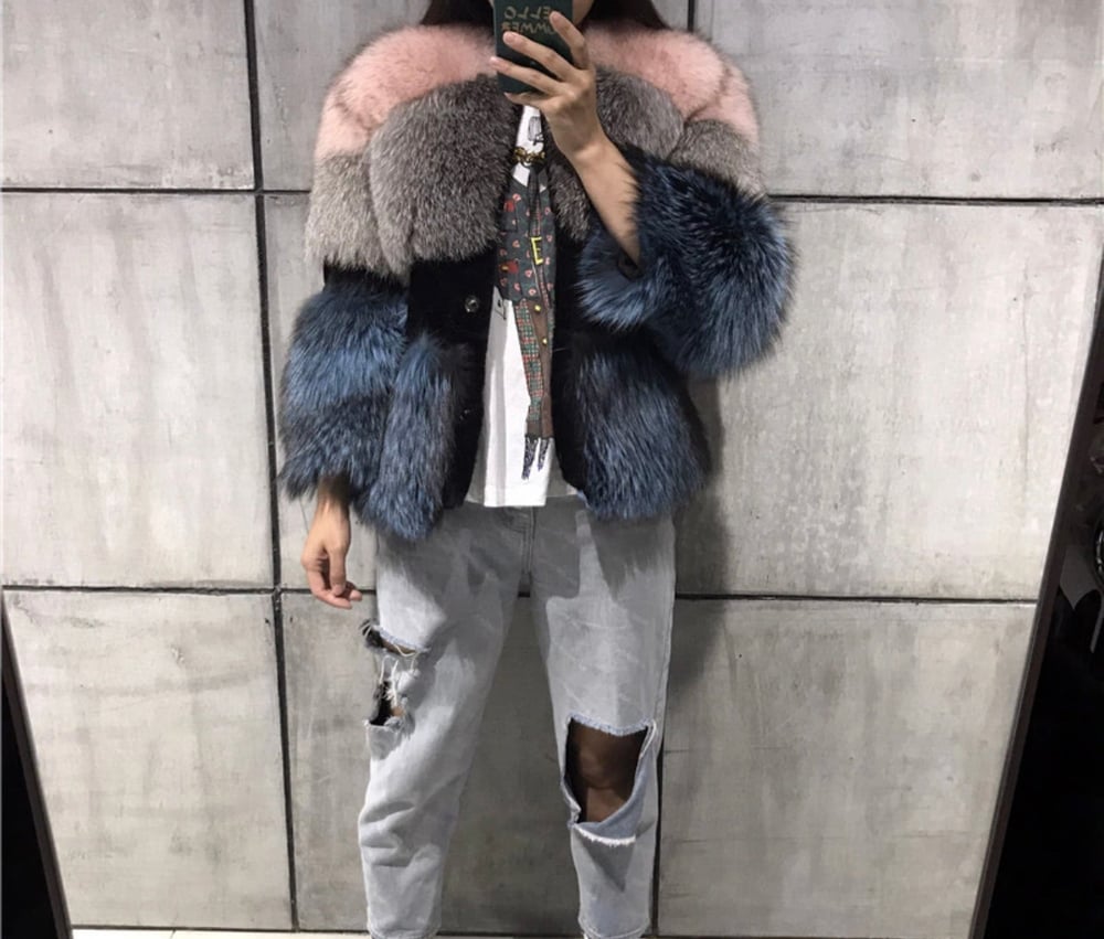 Image of Breeze Fox Fur Coat 