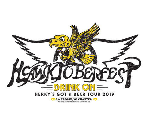 Image of Hawktoberfest 2019 - DRINK ON - HERKY'S TOUR SHIRT