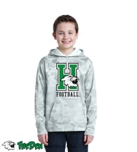 Image 2 of YOUTH, Harrison Football Performance Hoodie, Camo White