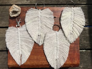 Image of Macrame Leaf Keyring