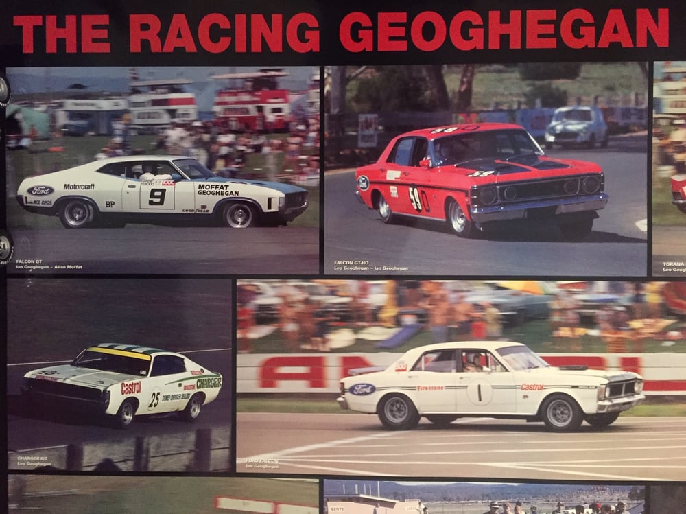 Image of The Racing Geoghegan Brothers. Bathurst, Ford, HDT, Chrysler, Mustang, Super Falcon.