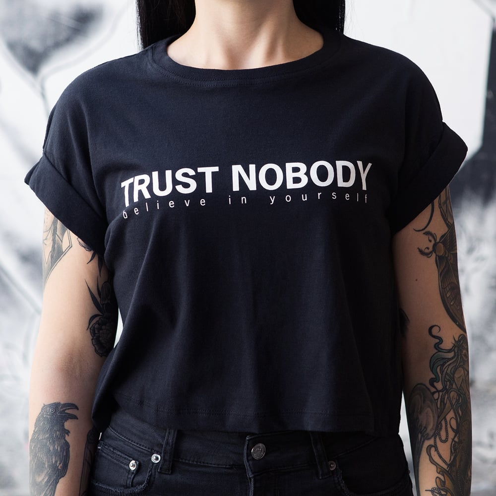 Image of TRUST NOBODY Logo Crop Top